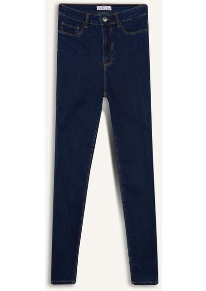 Jegging Yüksek Bel Bilek Boy Dar Paça Basic Düz Jean Pantolon B7498AX25SP