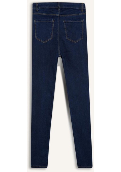 Jegging Yüksek Bel Bilek Boy Dar Paça Basic Düz Jean Pantolon B7498AX25SP