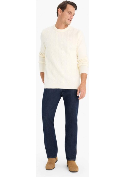 Standart Fit Bisiklet Yaka Triko Kazak E1007AX24WN