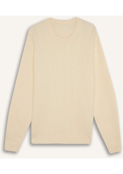 Standart Fit Bisiklet Yaka Triko Kazak E1007AX24WN