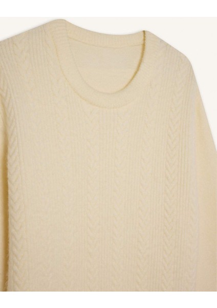 Standart Fit Bisiklet Yaka Triko Kazak E1007AX24WN