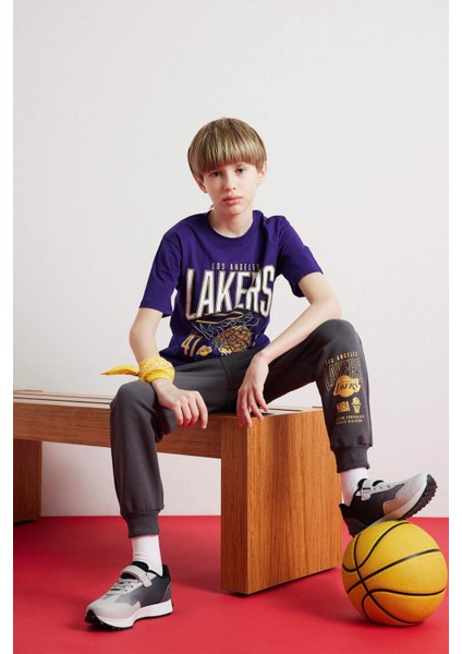 Erkek Çocuk NBA Los Angeles Lakers Beli Lastikli Cepli Eşofman Altı D9558A825SP