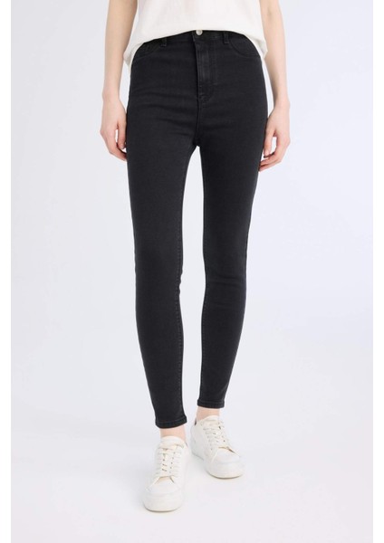 Jegging Yüksek Bel Bilek Boy Dar Paça Basic Düz Jean Pantolon B7498AX25SP