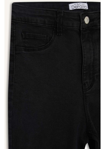 Jegging Yüksek Bel Bilek Boy Dar Paça Basic Düz Jean Pantolon B7498AX25SP