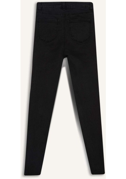 Jegging Yüksek Bel Bilek Boy Dar Paça Basic Düz Jean Pantolon B7498AX25SP