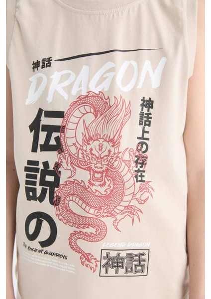 Erkek Çocuk Bisiklet Yaka Baskılı Atlet E4184A825HS