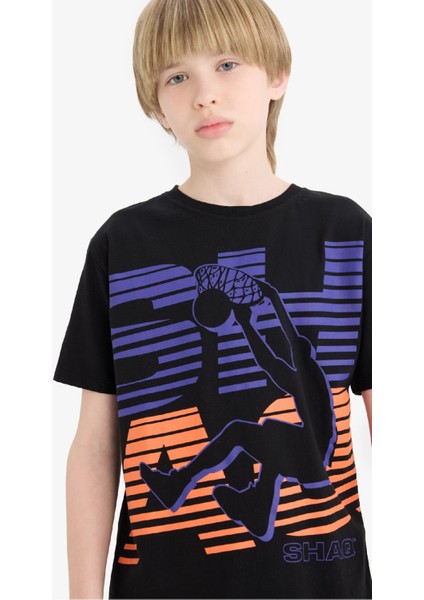 Erkek Çocuk Shaquille O'Neal Bisiklet Yaka Kısa Kollu Tişört D9553A825SM