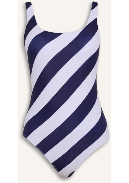 Regular Fit Çizgili Mayo-Fall in Love A9457AX25SM