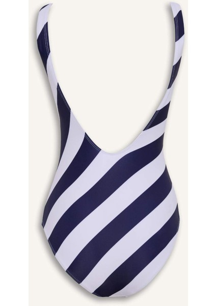 Regular Fit Çizgili Mayo-Fall in Love A9457AX25SM