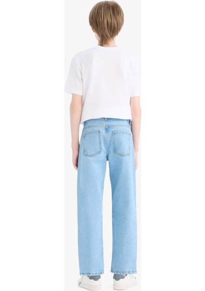 Erkek Çocuk Straight Fit Düz Paça Jean Pantolon D9012A825SM