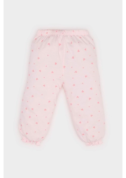 Kız Bebek Disney Prenses Pijama Takımı Kısa Kollu Penye Üst Beli Lastikli Uzun Alt E1546A525SM