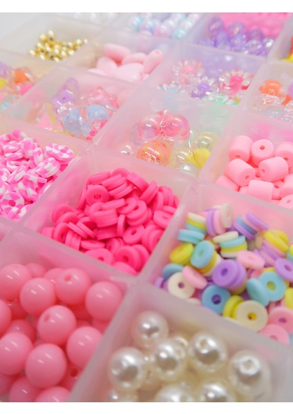 24 Gözlü Dolu Dolu Boncuk Seti Rengarenk Kendin Yap Hobi Takı Yapım Seti fiyatları