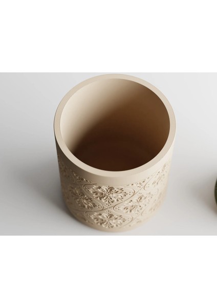 Işlemeli Modern Saksı Büyük Boy 15CM fırsatları