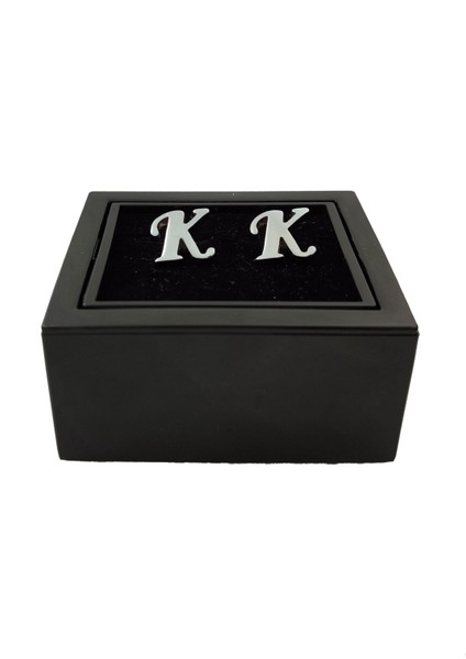 Kişiye Özel K Harfli Kol Düğmesi