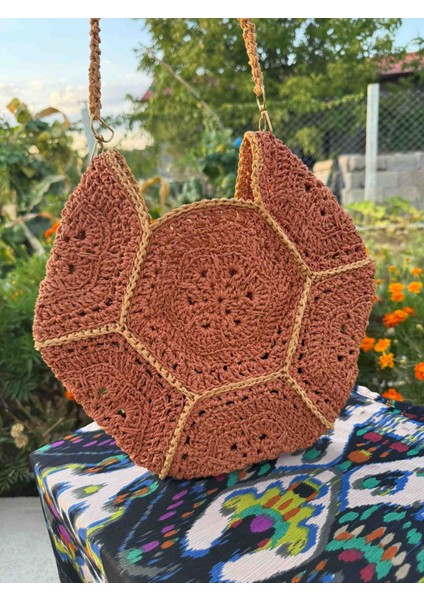 El Yapımı Kağıt Ip Yuvarlak Çanta –astarsız Bohem Omuz ve Günlük Kullanım Çantası modelleri