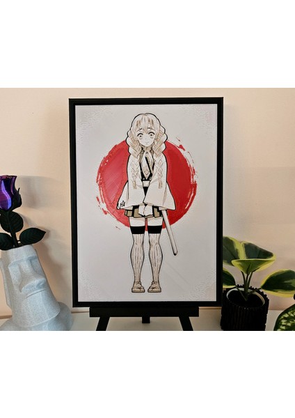 Mitsuri Kanroji - Demon Slayer Kabartmalı Tablo