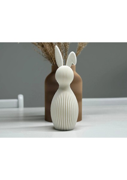 Eğik Kulaklı Tavşan Tekli Pembe Biblo modelleri