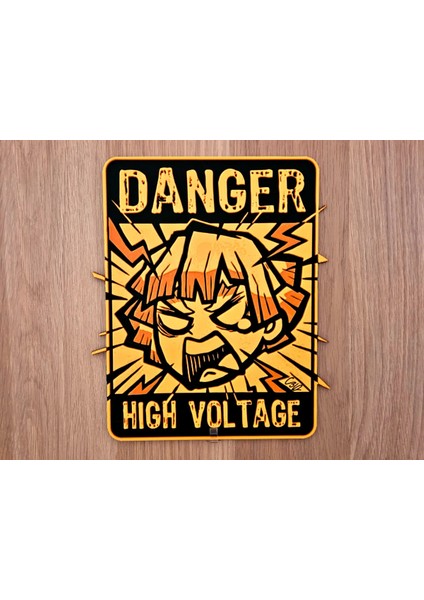 Zenitsu High Voltage - Kabartmalı Tablo