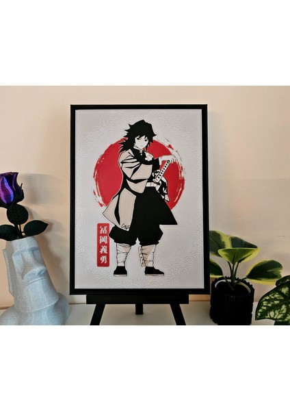 Giyu Tomioka - Demon Slayer Kabarmalı Tablo