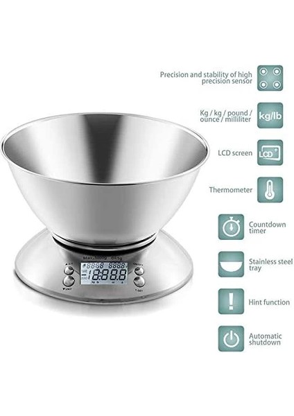 LCD Ekran Elektronik Dijital Mutfak Terazisi Inox Hassas Mutfak Tartısı ( Lisinya ) fiyatları