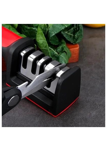 4 Aşamalı Kaymaz Tabanlı Hızlı Bıçak ve Makas Bileme Aracı - Keskin ve Pratik Kullanım ( Lisinya ) fiyatları