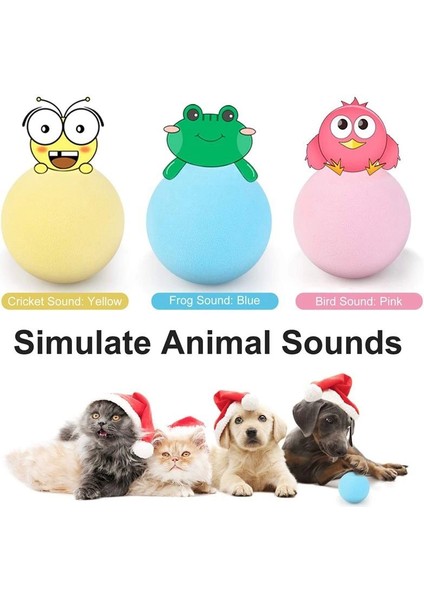 Sesli ve Akıllı Kedi Oyuncak Topu - 50 Mm, Hayvan Sesli, Eğlenceli Kedi Oyuncağı ( Lisinya ) fırsatları