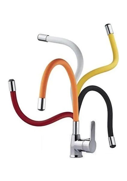 Esnek Kıvrılabilir Renkli Silikon Oynar Başlıklı Musluk Bataryası Başlığı Kubar ( Lisinya ) fırsatları