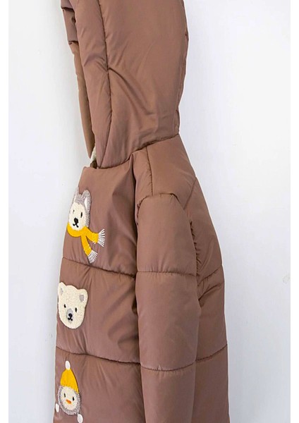 Yeni Sezon Içi Kürklü Peluş Fermuarlı Su Geçirmez Kalın Kapüşonlu Kışlık Bebek-Çocuk Mont-Kaban modelleri