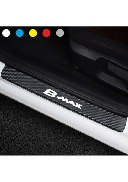 Ford B Max Için Özel Yeni Uyumlu Aksesuar Oto Kapı Eşiği Özel Yeni Sticker Karbon 4 Adet