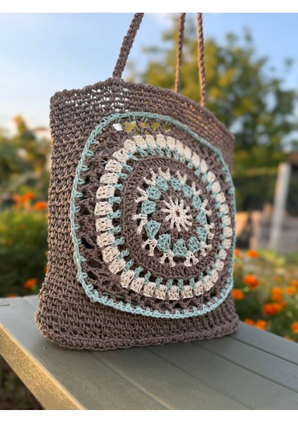 El Yapımı Suni Deri Tabanlı Kağıt Ip Örgü Çanta – Bohem Günlük, Benzersiz, Astarsız, Kişiye Özel fiyatları