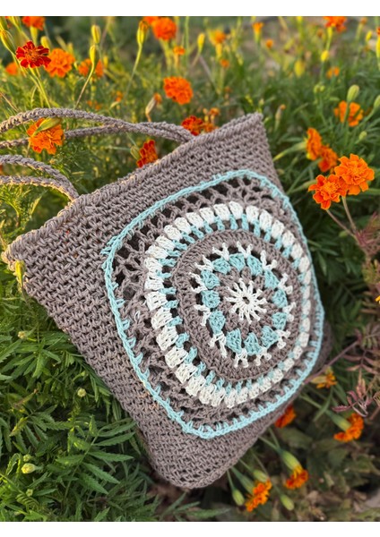 El Yapımı Suni Deri Tabanlı Kağıt Ip Örgü Çanta – Bohem Günlük, Benzersiz, Astarsız, Kişiye Özel modelleri