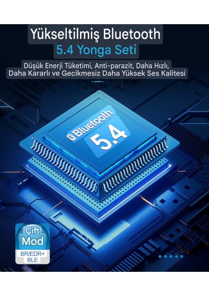 Usb Bluetooth 5.4 Adaptör Uzun Menzil 150 Metre Ultra Hızlı Ce Lisanslı Sertifikalı Yüksek Performanslı