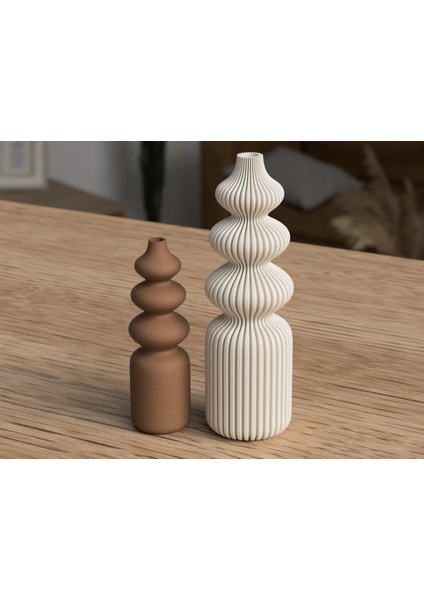 Iskandinav Vazo Büyük Boy Kahverengi 20CM