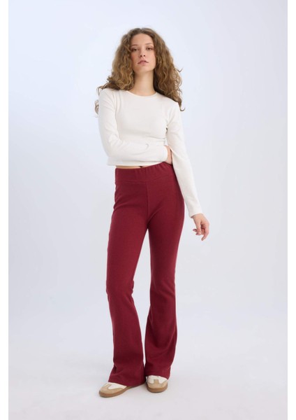 Wide Leg Geniş Paça Beli Lastikli Uzun Boy Pantolon E4387AX24WN