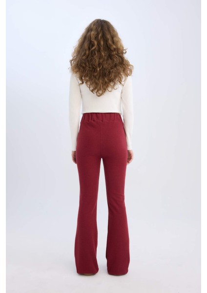 Wide Leg Geniş Paça Beli Lastikli Uzun Boy Pantolon E4387AX24WN