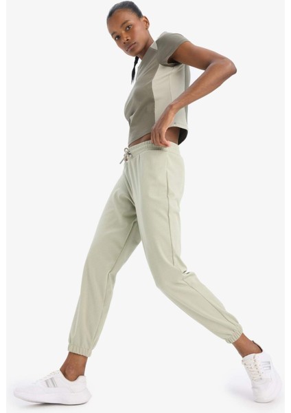 Fit Standart Fit Çift Cepli Paçası Lastikli Standart Boy Sporcu İnce Eşofman Altı A4557AX25SP