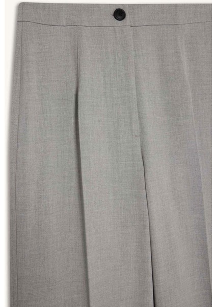 Standart Boy Kumaş Palazzo Pantolon Wide Leg Geniş Bol Paça Basic Düz Yüksek Bel C6402AX25SP