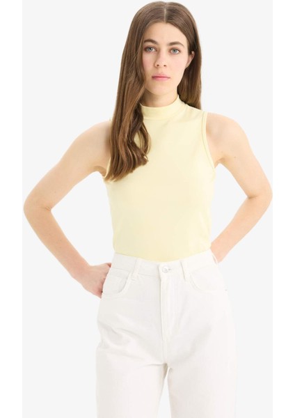 Slim Fit Dar Kesim Yarım Balıkçı Yaka Atlet E4677AX25SP