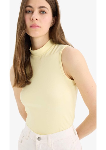 Slim Fit Dar Kesim Yarım Balıkçı Yaka Atlet E4677AX25SP