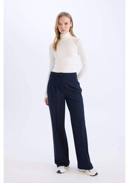 Wide Leg Yüksek Bel Standart Boy Kumaş Pantolon C6402AX25SP