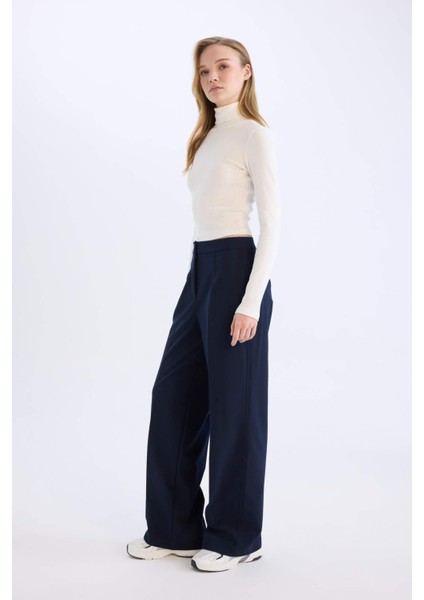 Wide Leg Yüksek Bel Standart Boy Kumaş Pantolon C6402AX25SP