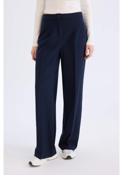 Wide Leg Yüksek Bel Standart Boy Kumaş Pantolon C6402AX25SP