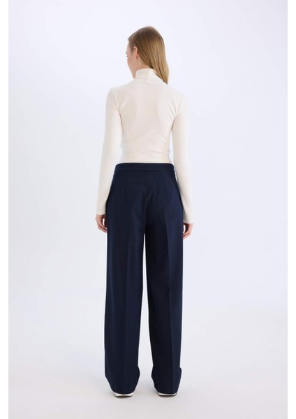 Wide Leg Yüksek Bel Standart Boy Kumaş Pantolon C6402AX25SP