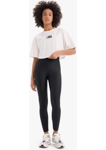 Fit NBA Wordmark Oversize Geniş Kalıp Bisiklet Yaka Nakış Baskı Sporcu Kısa Kollu Tişört D8799AX25SP