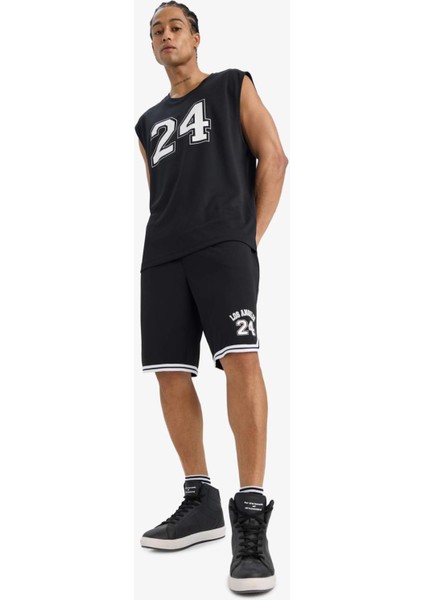 Hızlı Kuruyan Standart Fit Sporcu Kısa Paça Ağır Kumaş Şort A1694AX25HS