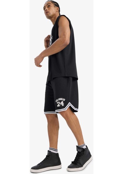 Hızlı Kuruyan Standart Fit Sporcu Kısa Paça Ağır Kumaş Şort A1694AX25HS