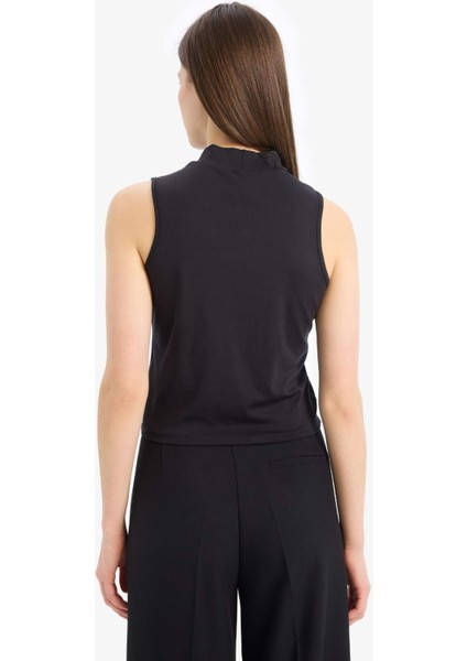 Slim Fit Dar Kesim Yarım Balıkçı Yaka Atlet E4677AX25SP