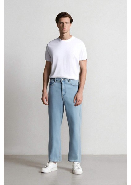 %100 Pamuk 90's Slim Fit Dar Kalıp Yüksek Bel Dar Paça Jean Pantolon D6685AX25SP