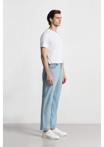 %100 Pamuk 90's Slim Fit Dar Kalıp Yüksek Bel Dar Paça Jean Pantolon D6685AX25SP