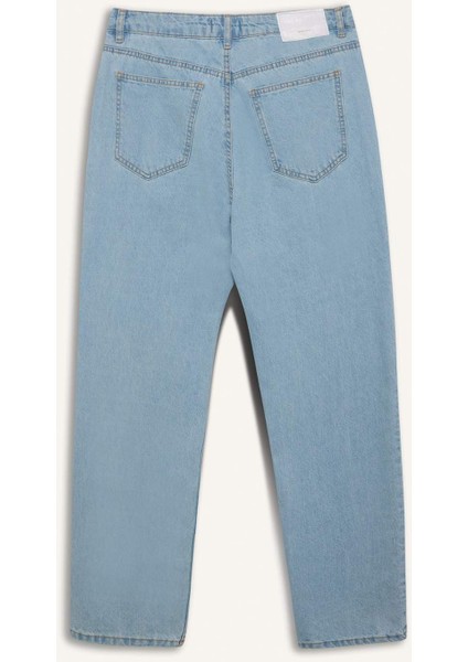 %100 Pamuk 90's Slim Fit Dar Kalıp Yüksek Bel Dar Paça Jean Pantolon D6685AX25SP